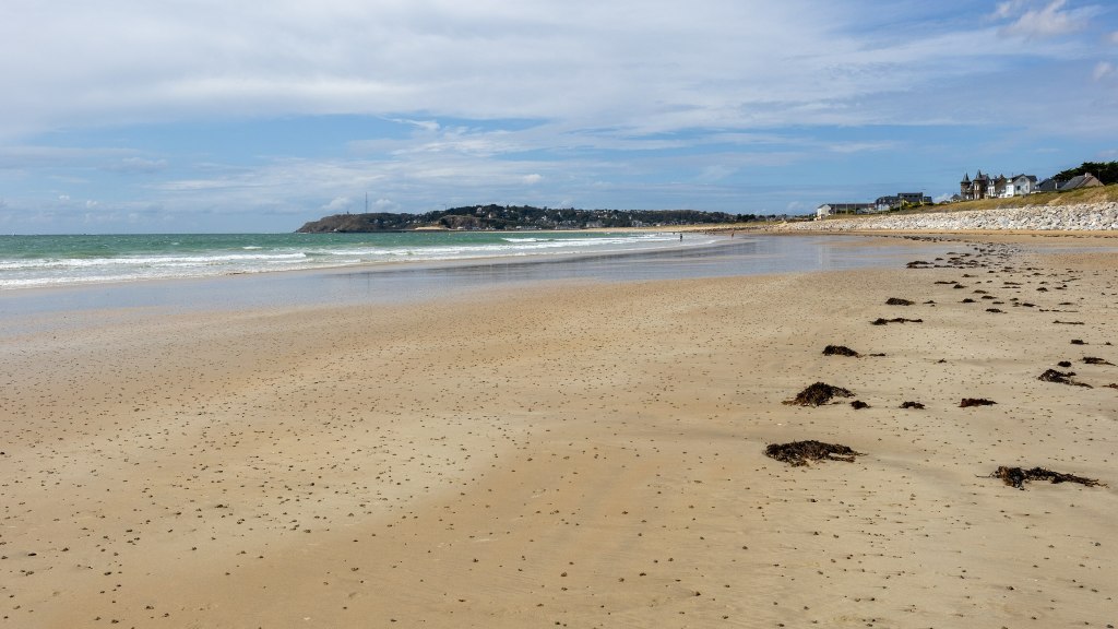 Barneville beach in Barneville-Carteret, Normandy, France.